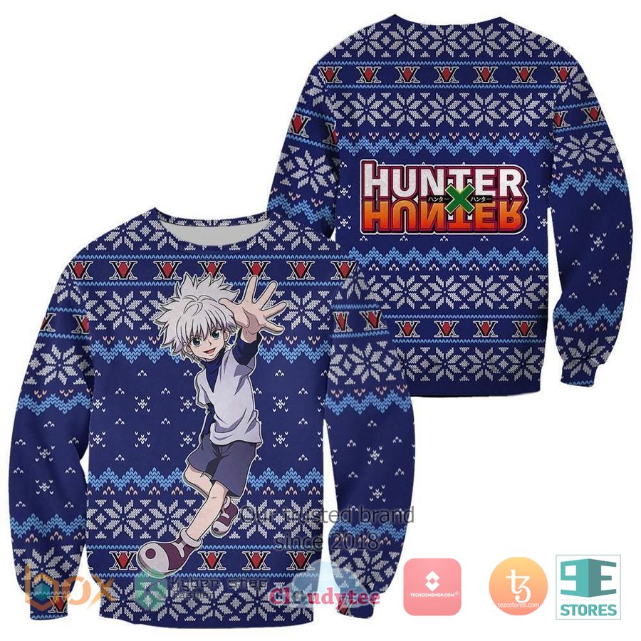 killua hunter x hunter anime xmas ugly christmas sweater 1 98139