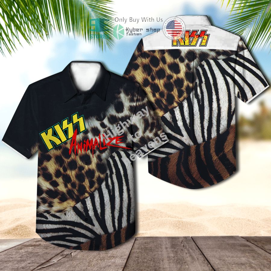 kiss band animalize album hawaiian shirt 1 83222