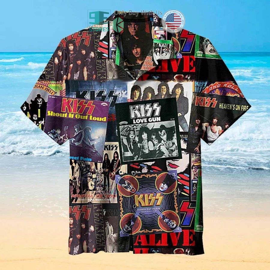 kiss band covers hawaiian shirt 1 77518