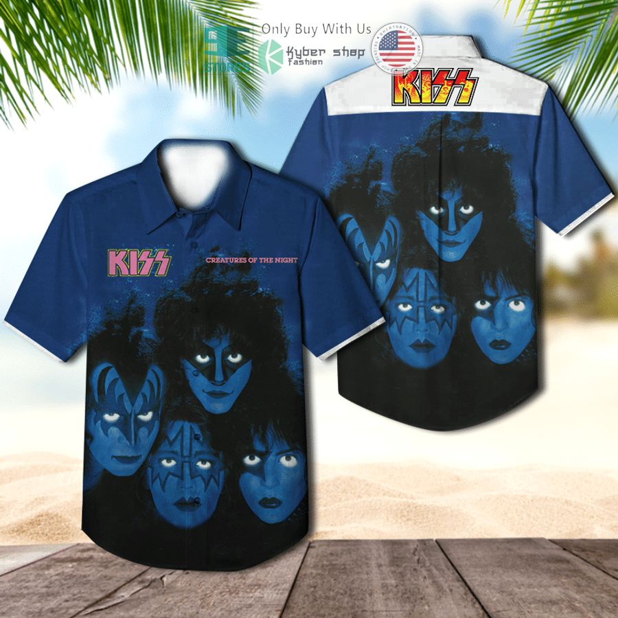 kiss band creatures of the night album hawaiian shirt 1 50768