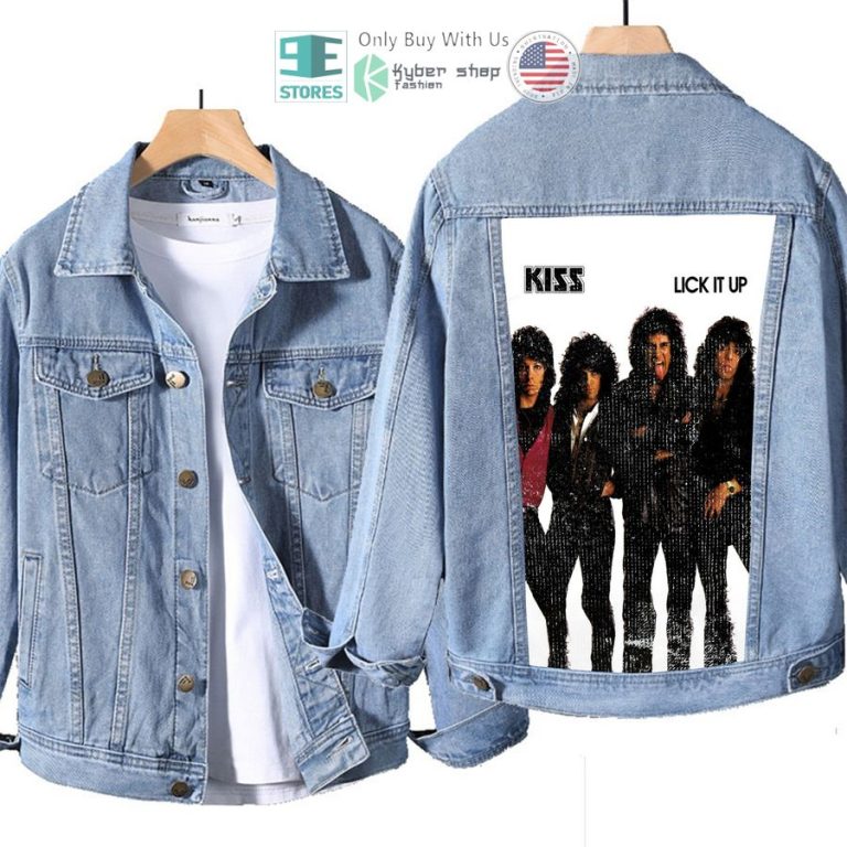 kiss band lick it up album denim jacket 1 58288