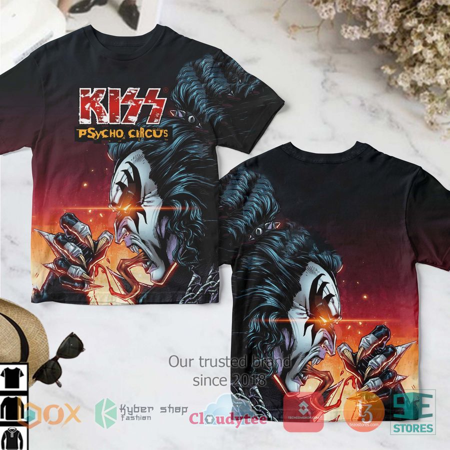 kiss band psycho circus 3d t shirt 1 5628