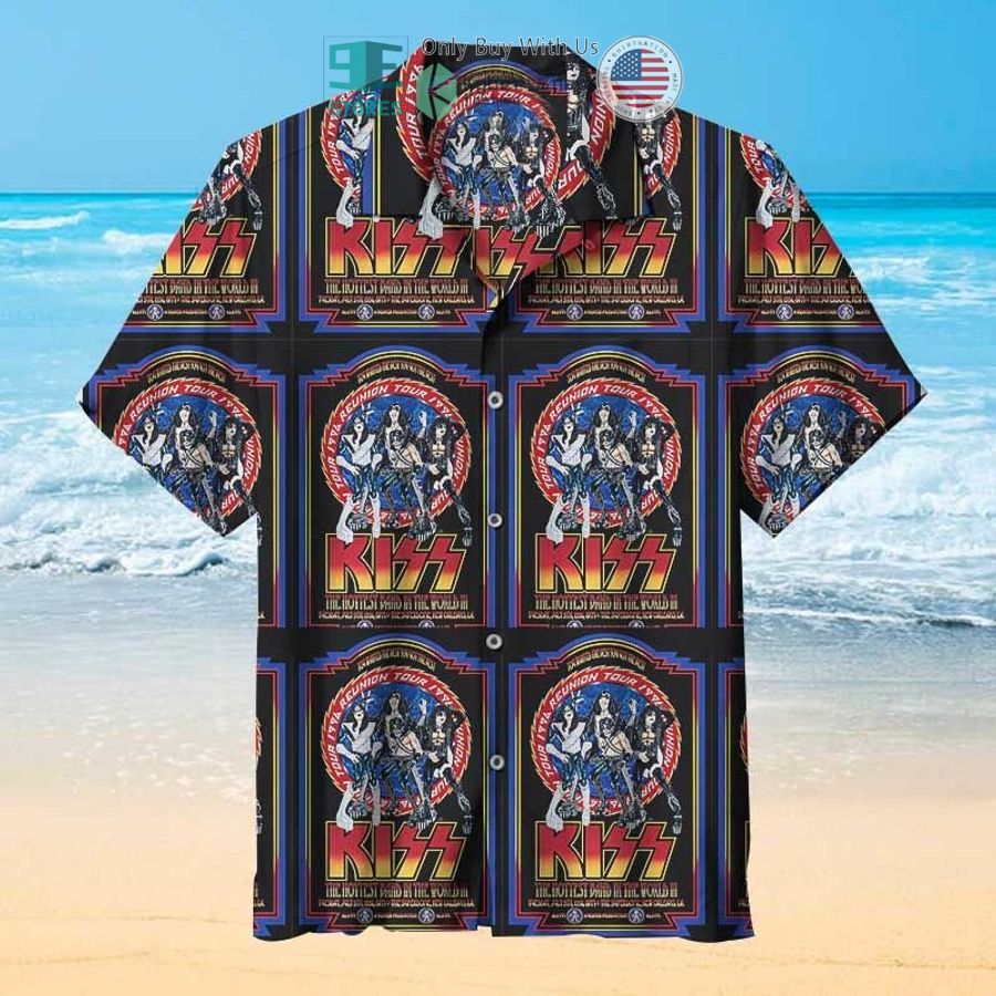 kiss band the hottest band in the world hawaiian shirt 1 43398