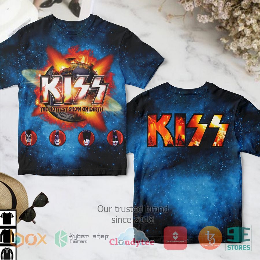 kiss band the hottest show on earth 3d t shirt 1 77645