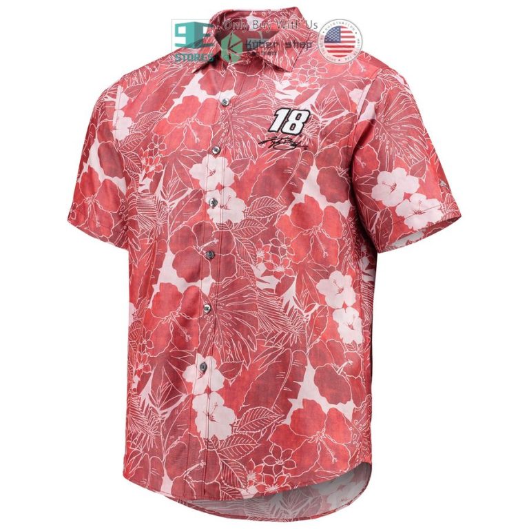 kyle busch tommy bahama coconut point playa flora camp red hawaiian shirt 2 14958