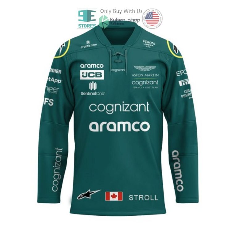 lance stroll aston martin aramco cognizant hockey jersey 2 41271