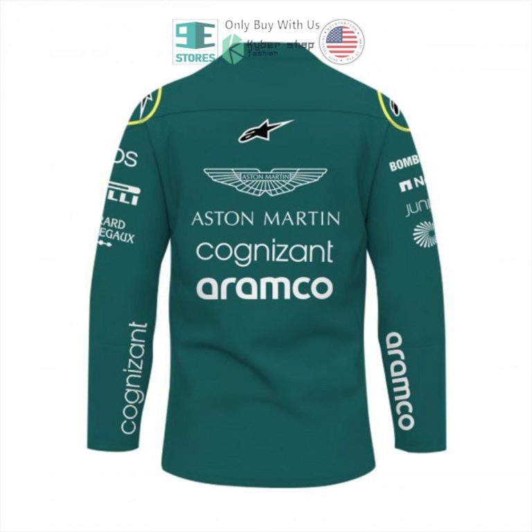 lance stroll aston martin aramco cognizant hockey jersey 3 95067