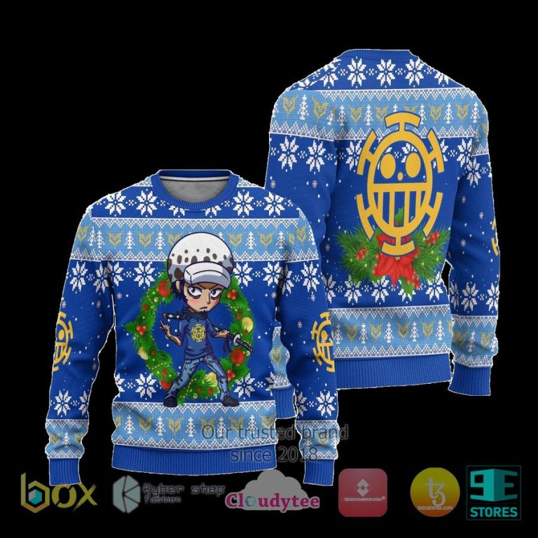 law one piece anime ugly christmas sweater 3 22353