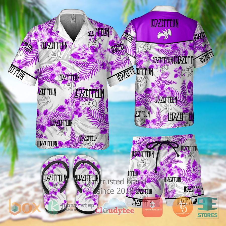 led zeppelin band hawaiian shirt shorts 1 4422