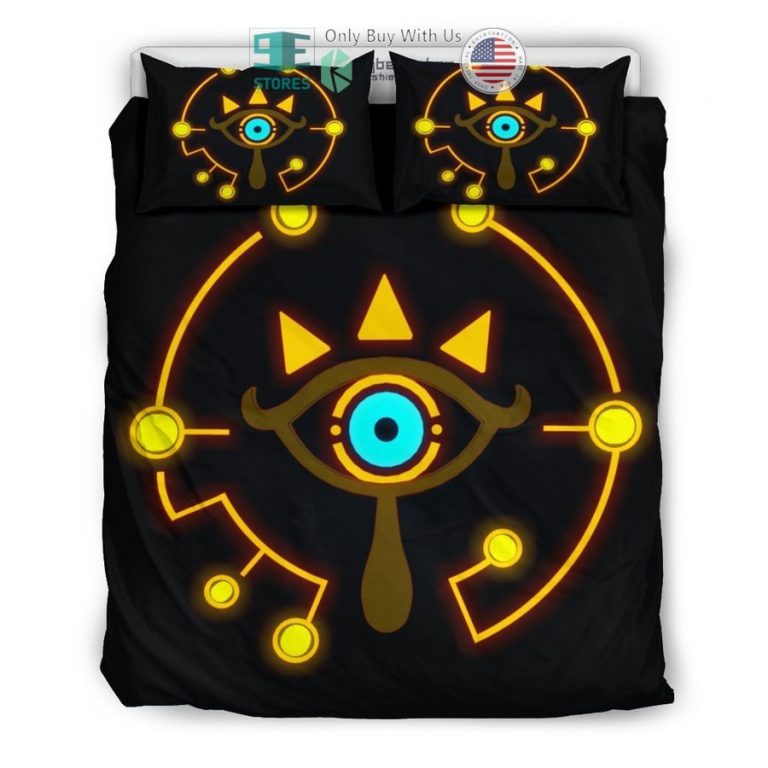 legend of zelda sheikah eye breath of the wild bedding set 3 76476