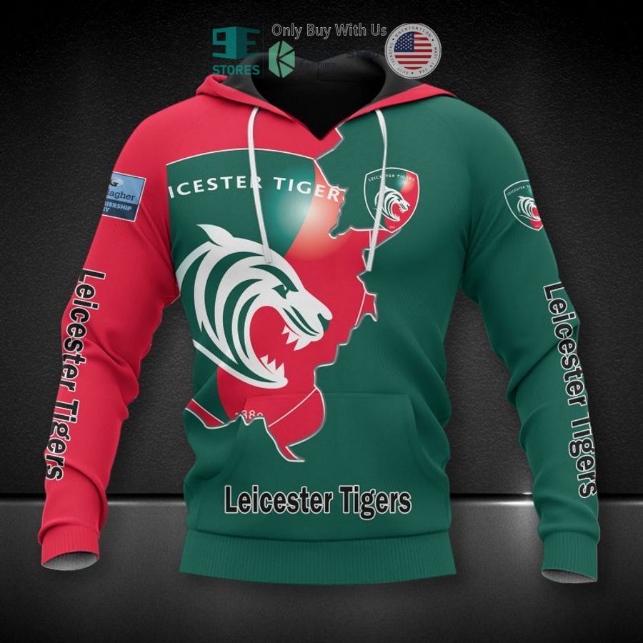 leicester tigers green red 3d shirt hoodie 1 16945