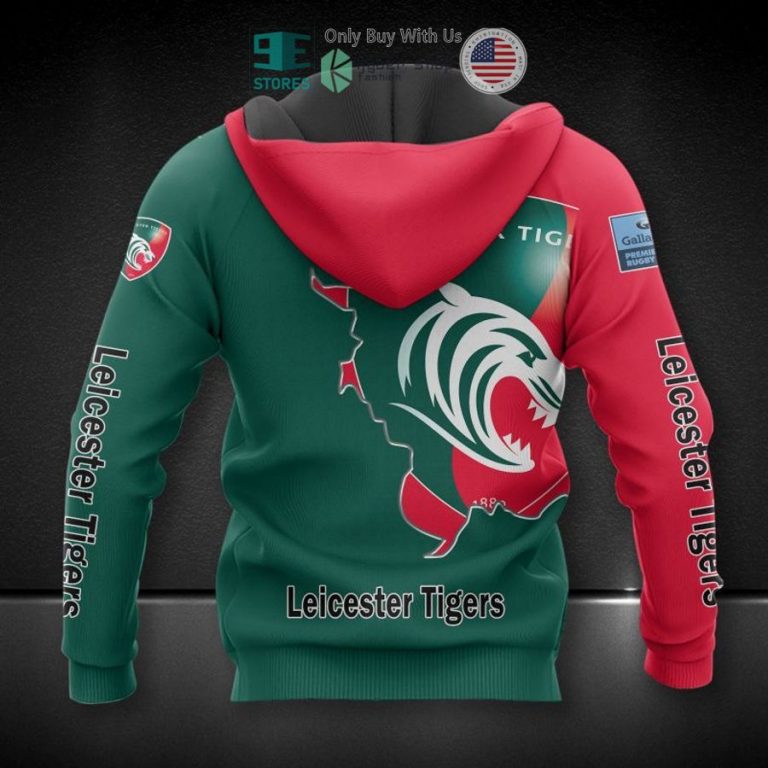 leicester tigers green red 3d shirt hoodie 2 40017