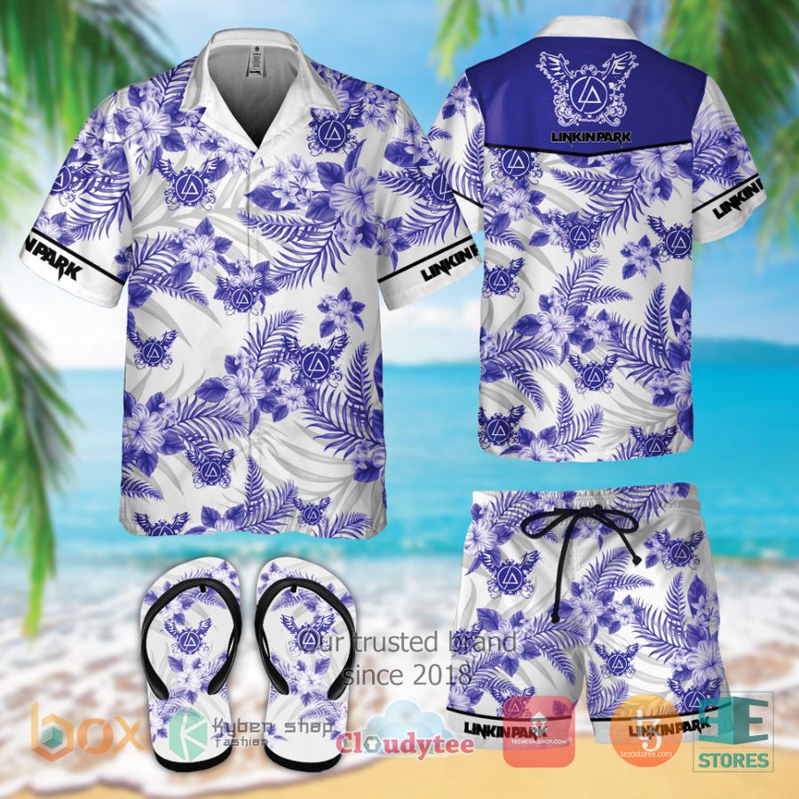 linkin park band hawaiian shirt shorts 1 79157