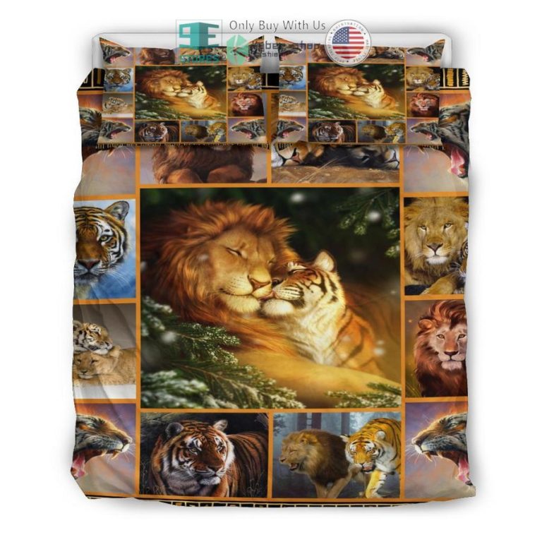 lion and tiger bedding set 3 9413