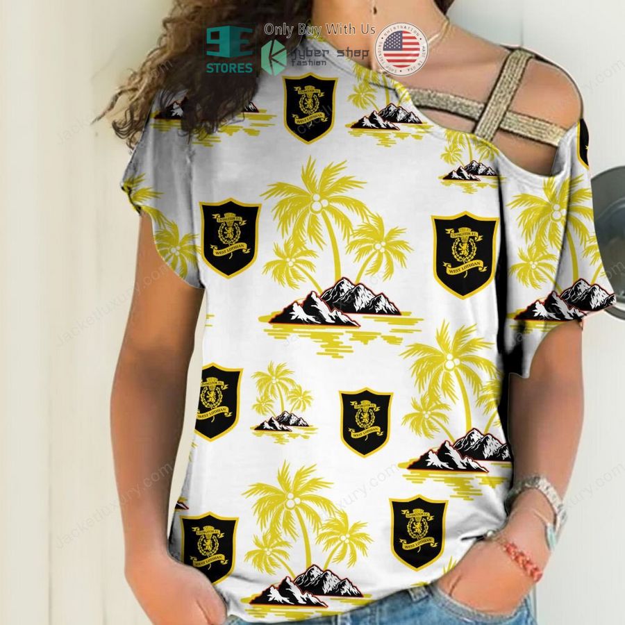 livingston football club yellow hawaii shirt shorts 10 87571