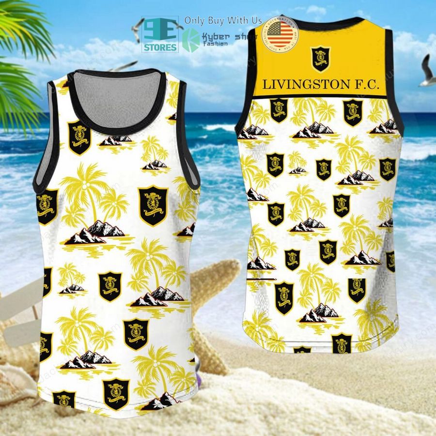 livingston football club yellow hawaii shirt shorts 6 72785