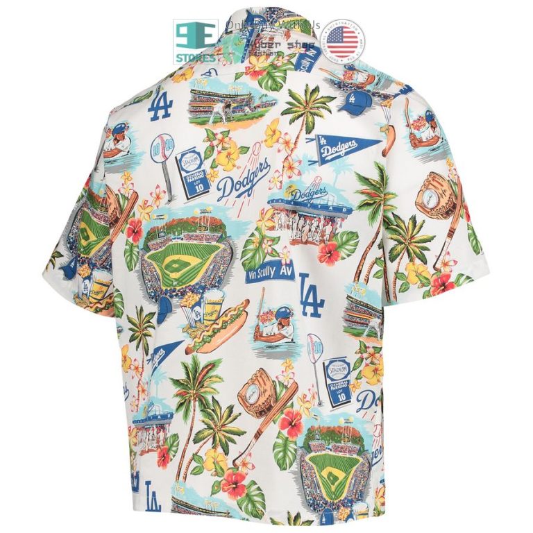 los angeles dodgers reyn spooner scenic white hawaiian shirt 3 19824