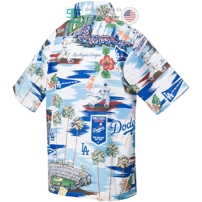 los angeles dodgers reyn spooner youth scenic white hawaiian shirt 3 56957