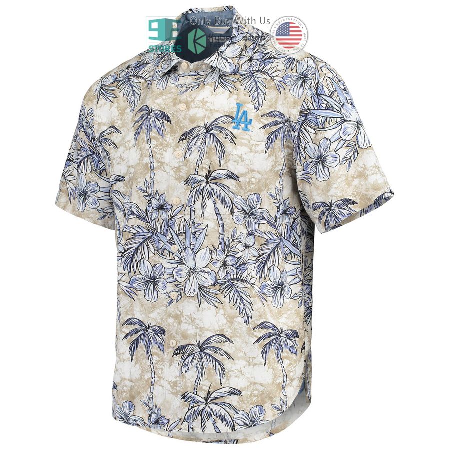 los angeles dodgers tommy bahama batik jungle cream hawaiian shirt 2 26771