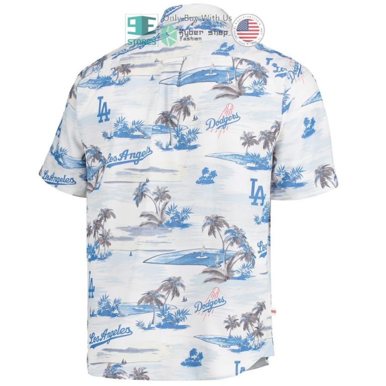 los angeles dodgers tommy bahama coconut point island white hawaiian shirt 3 81135