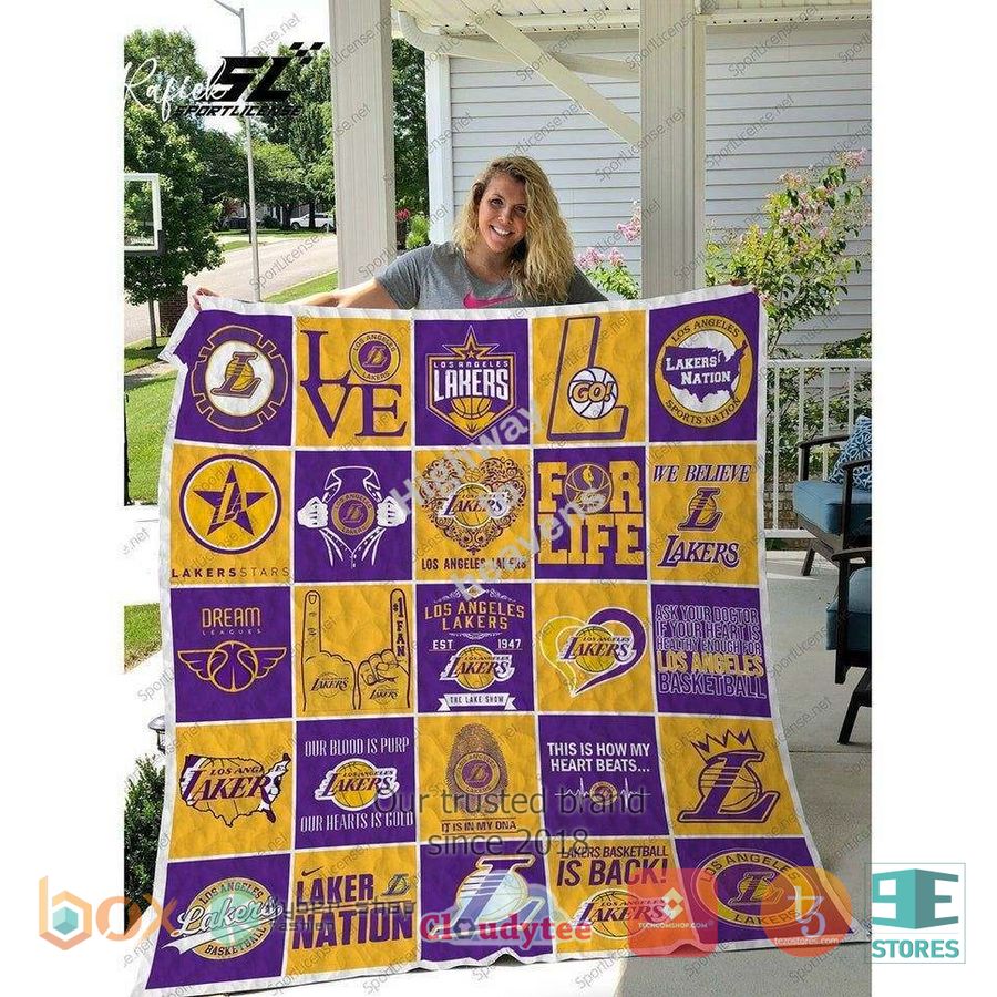 los angeles lakers logo quilt 1 67999
