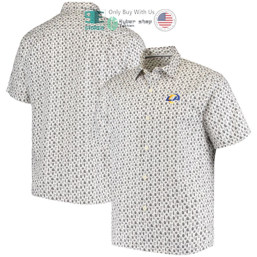los angeles rams tommy bahama baja mar woven white hawaiian shirt 1 45873
