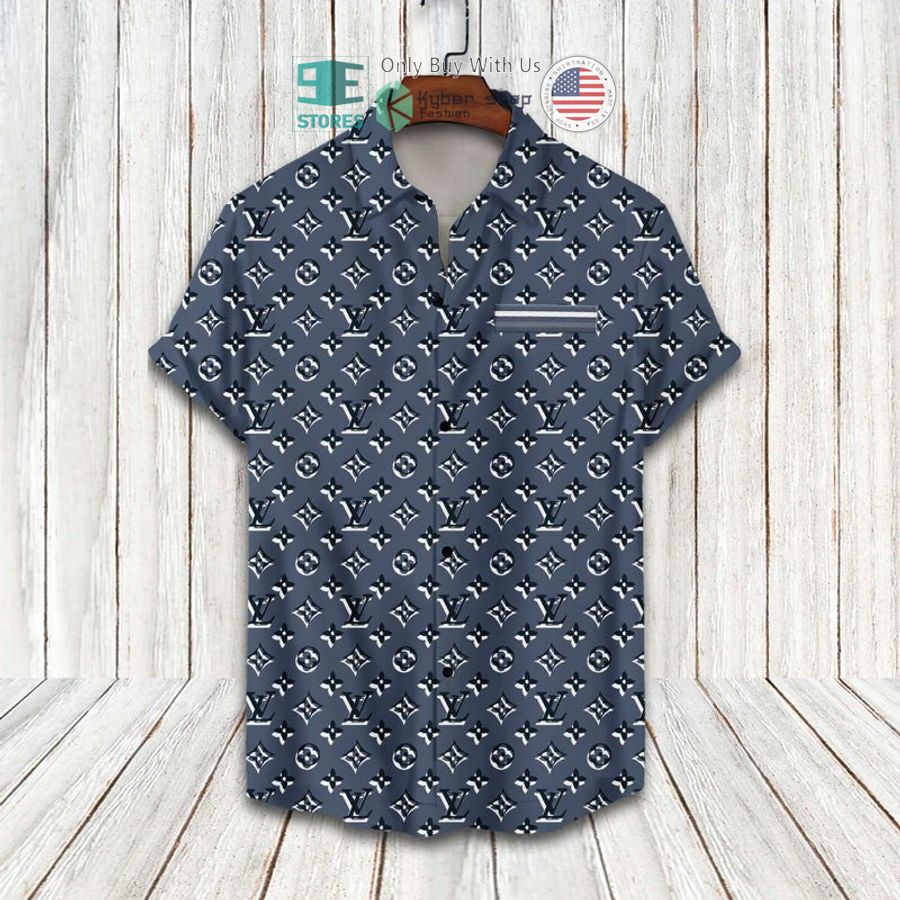 louis vuitton blue color hawaii shirt shorts 2 32268