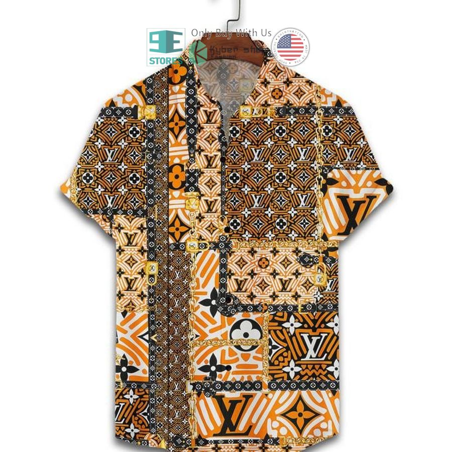 louis vuitton flower pattern hawaii shirt shorts 2 89257