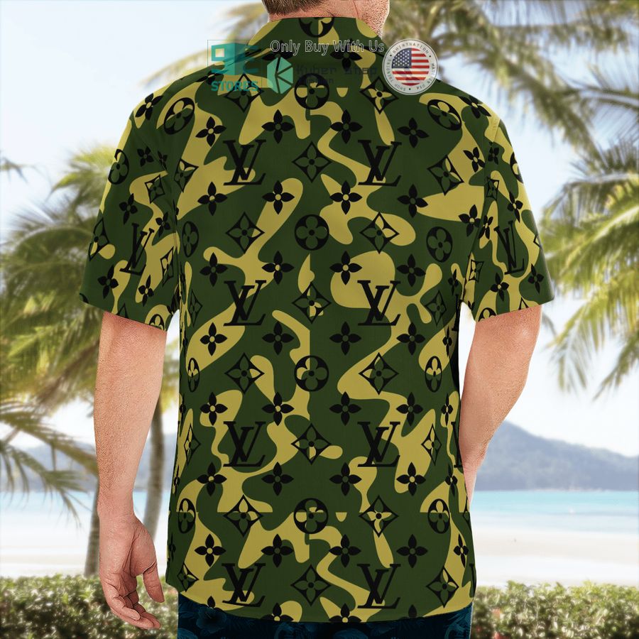 BEST Louis Vuitton Green Camo Hawaii Shirt, Shorts • Shirtnation