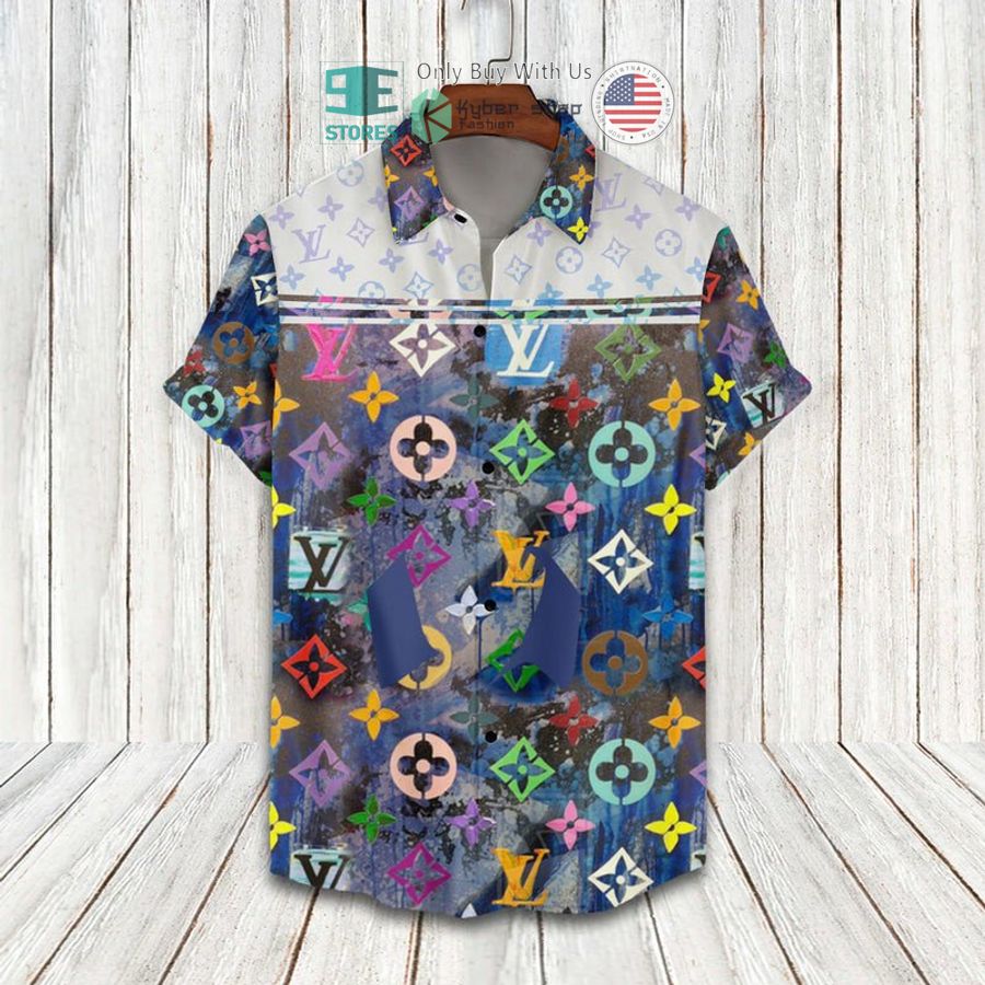 louis vuitton multicolor blue hawaii shirt shorts 2 10306