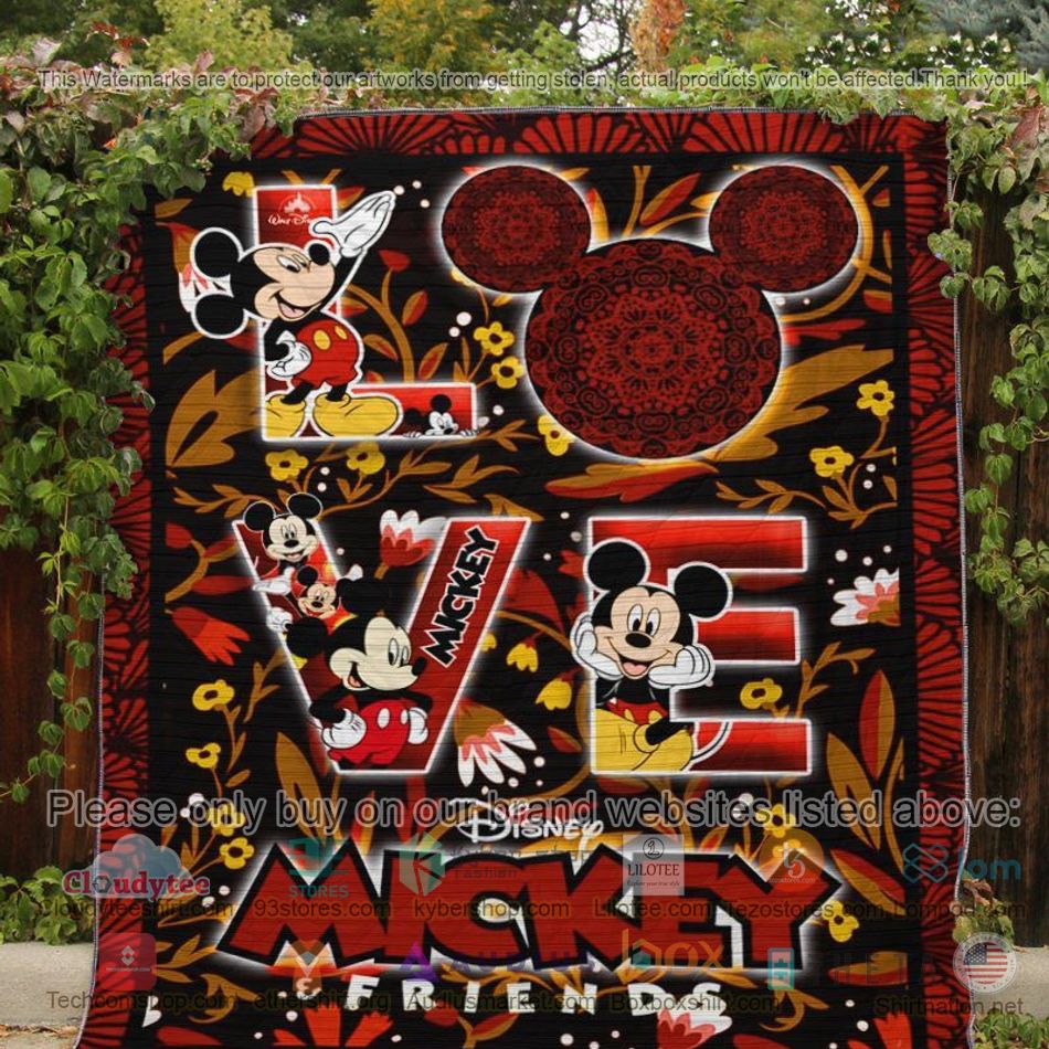 love mickey mouse disney quilt 2 1638