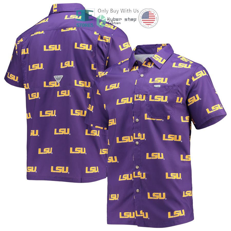 lsu tigers columbia super slack tide purple hawaiian shirt 1 68562
