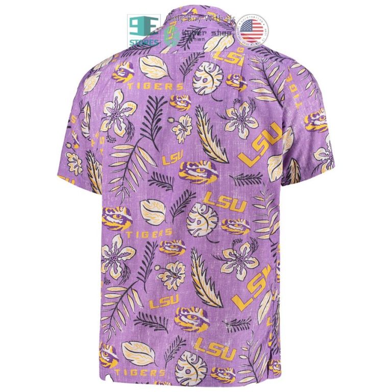 lsu tigers wes willy vintage floral purple hawaiian shirt 3 86644