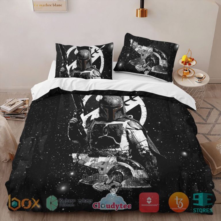 mandalorian star wars black bedding set 2 85781