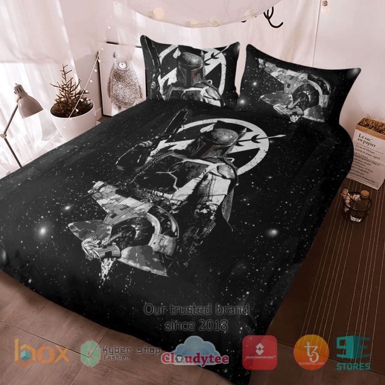 mandalorian star wars black bedding set 3 18838