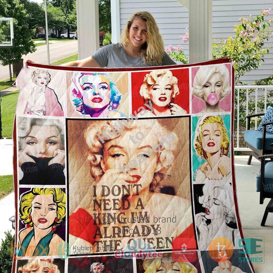 marilyn monroe i dont need a king im already the queen quilt 1 43215