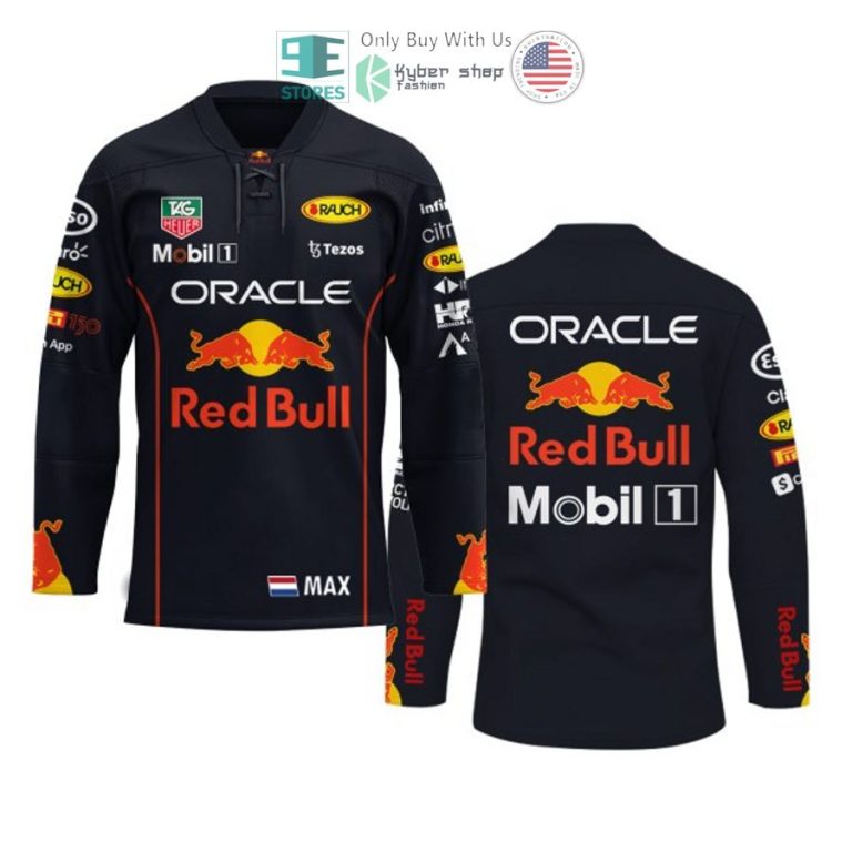 max verstappen oracle red bull hockey jersey 1 11887