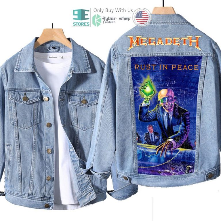 megadeth band rust in peace album denim jacket 3 57255