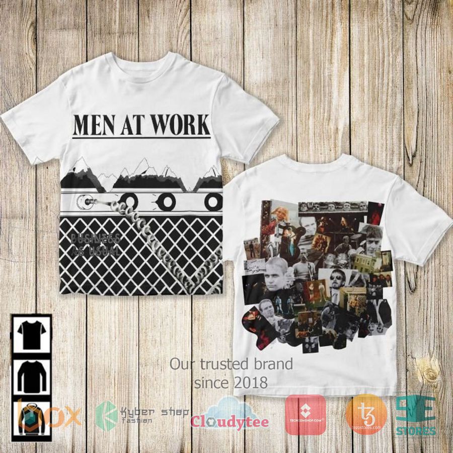 men at work band business as usual album 3d t shirt 1 18305