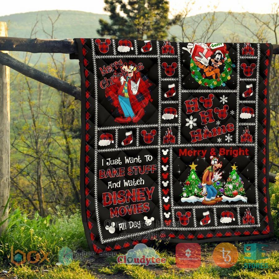 merry christmas goofy xmas disney quilt blanket 8 23991