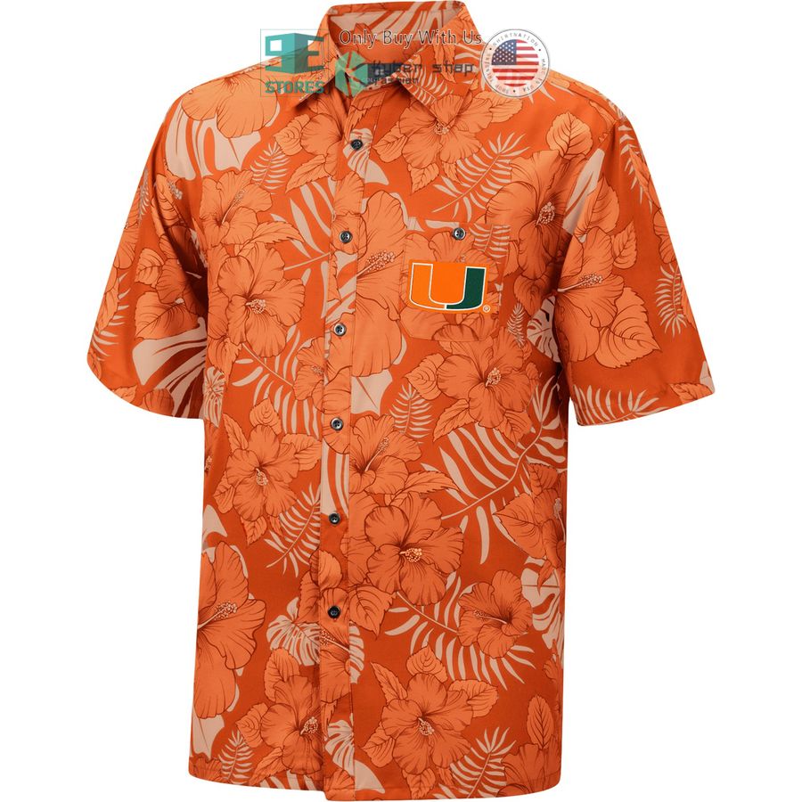miami hurricanes colosseum the dude camp orange hawaiian shirt 2 44415