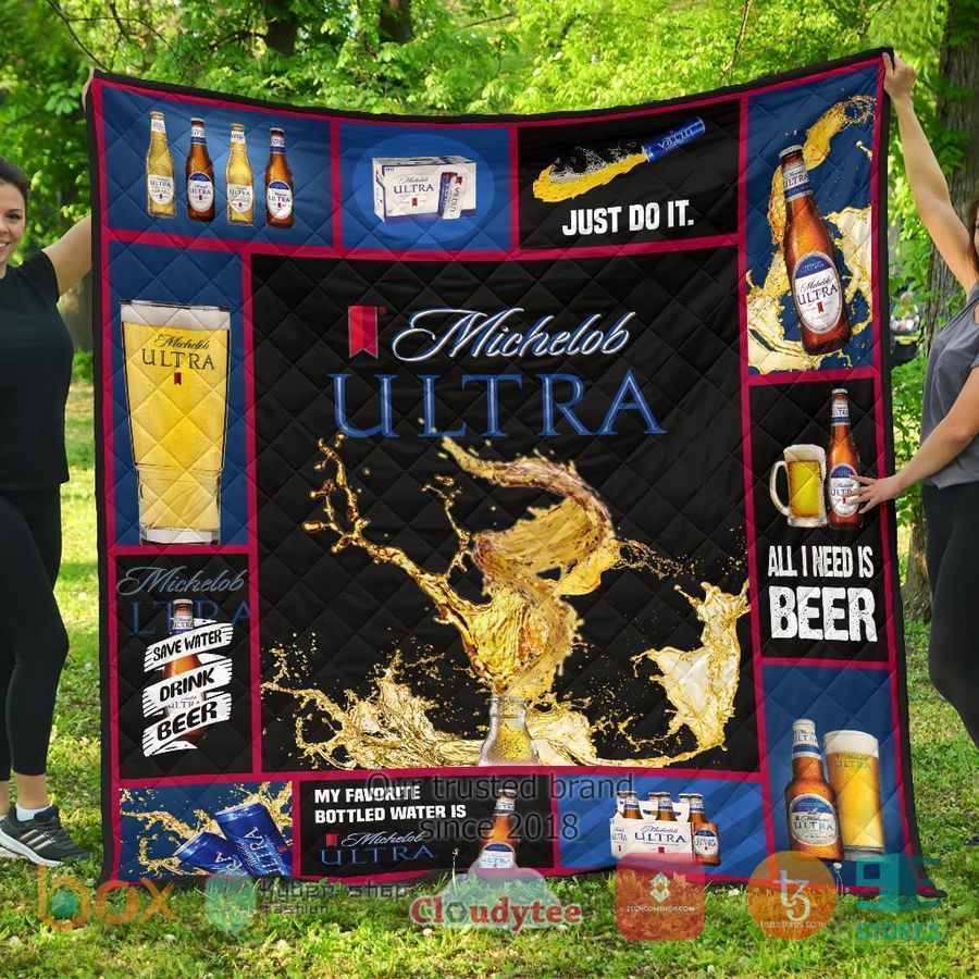 michelob ultra all i need is beer quilt blanket 2 60846