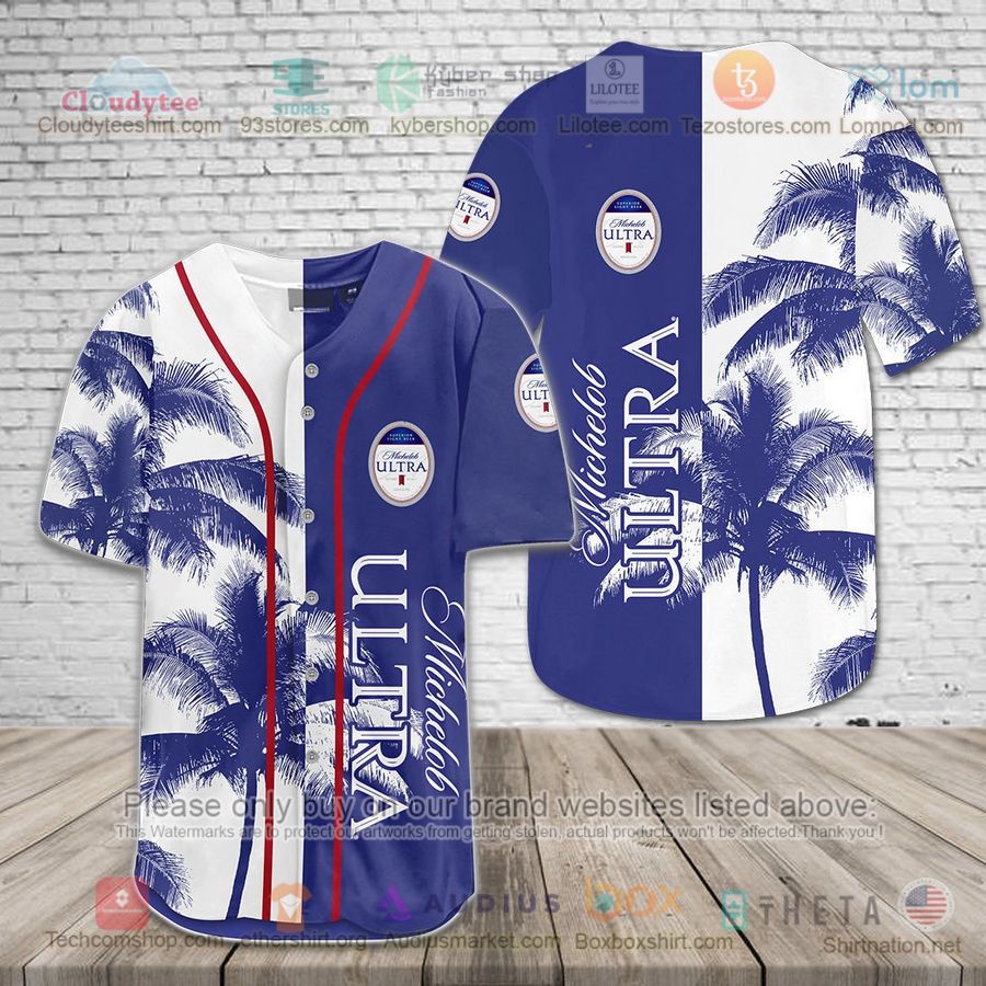 michelob ultra palm tree baseball jersey 1 50215