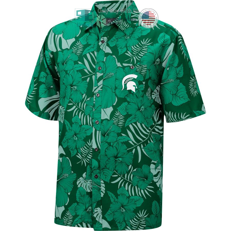 michigan state spartans colosseum the dude camp green hawaiian shirt 2 10336