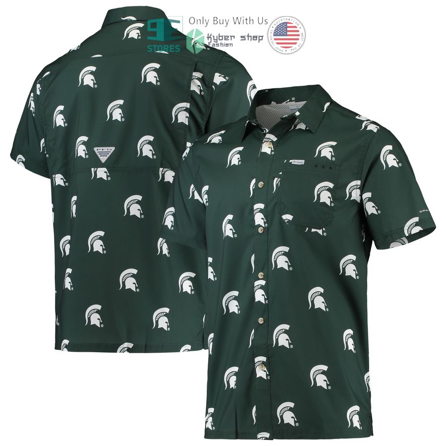 michigan state spartans columbia super slack tide green hawaiian shirt 1 21548