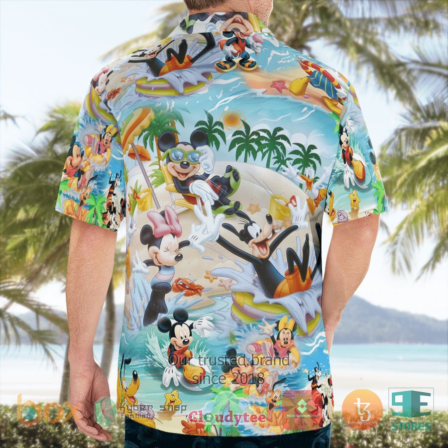 mickey mouse and friends beach hawaiian shirt shorts 2 57034