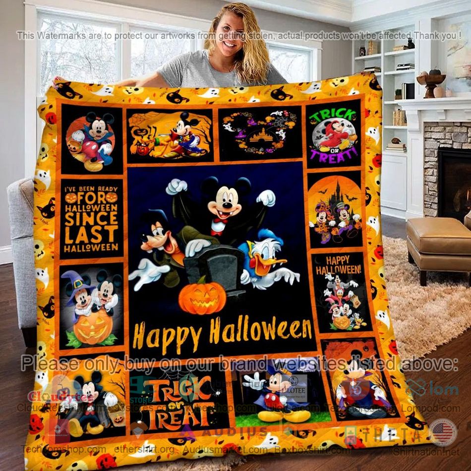 mickey mouse and friends happy halloween quilt 1 90684