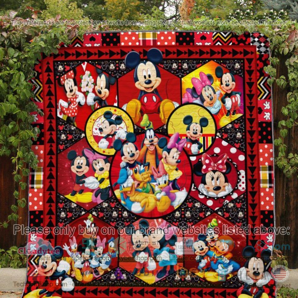 mickey mouse and friends pattern quilt 2 33922