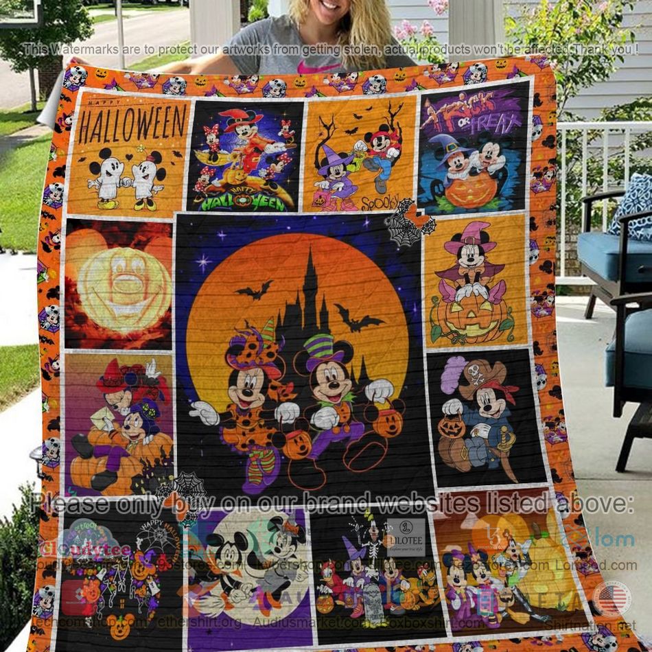 mickey mouse and minnie mouse halloween quilt 1 41021