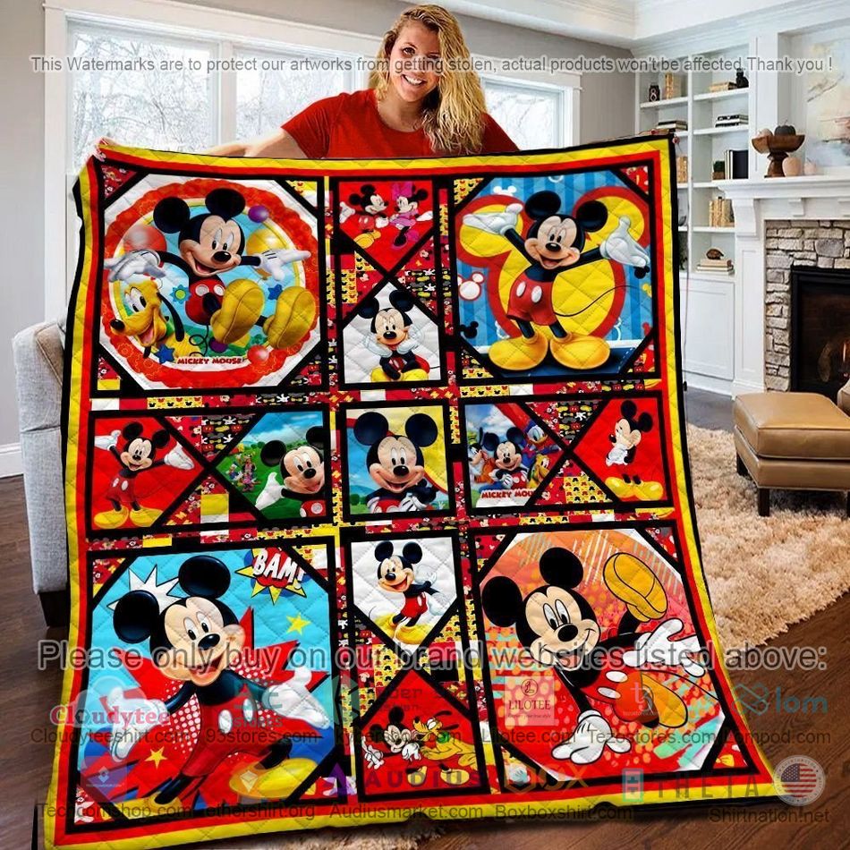 mickey mouse colorful quilt 1 15765